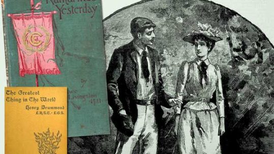 Collage of items related to Katharine's Yesterday